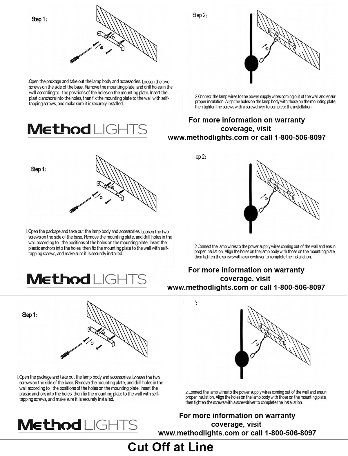 Method Lights LED Strip Wall Light, 47